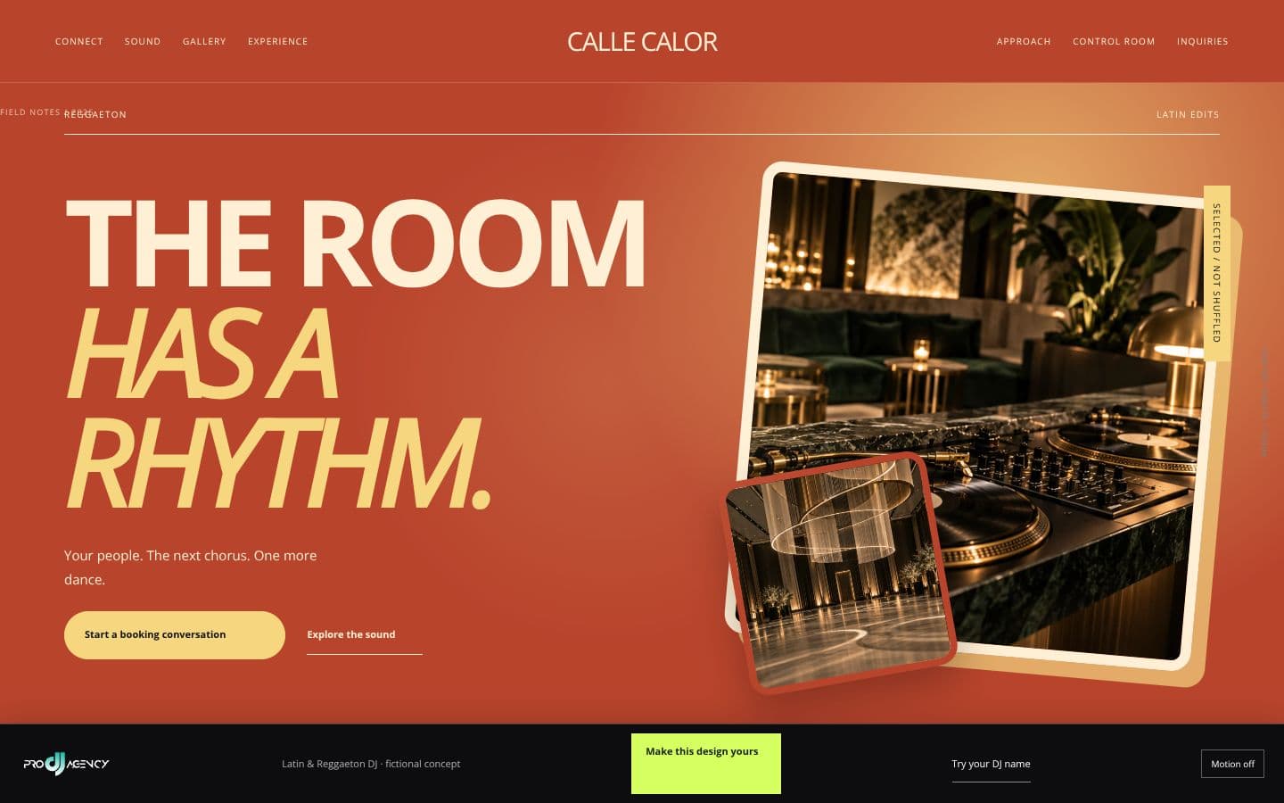Latin & Reggaeton DJ website design preview
